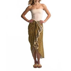 NEW GUADALUPE DESIGN pez amarillo pareo skirt in mustard